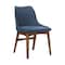 Armen Living Azalea Blue Fabric and Walnut Wood Dining Side Chairs, PK2 LCAZSIWABLU - alternate 8